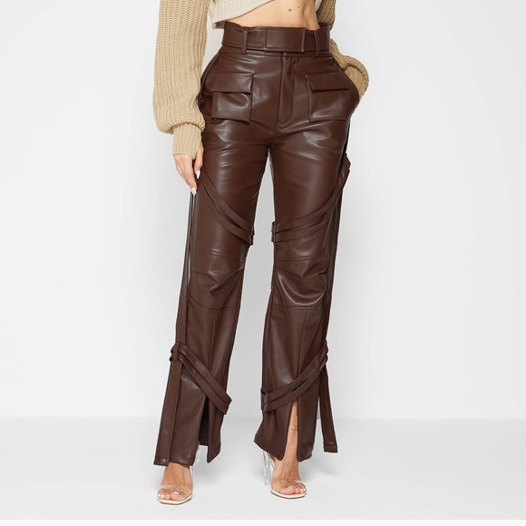 Marnier de voir brown leather pants - Picture 1 of 7